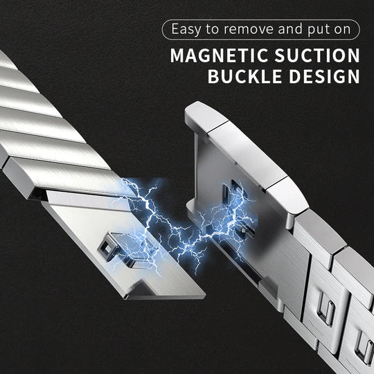 Premium Magnetic Metal Link Strap for Digital Watches