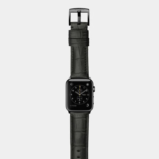 Luxury Croc Leather Watch Strap by Santa Barbara