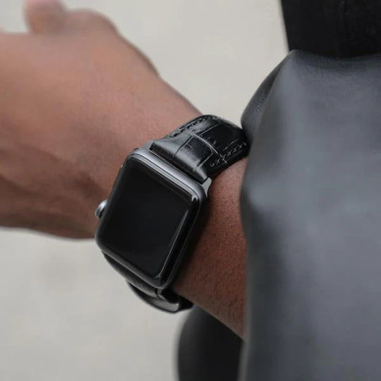 Luxury Croc Leather Watch Strap by Santa Barbara