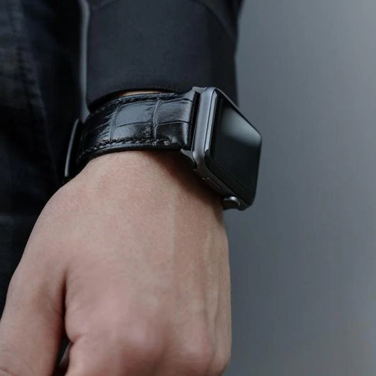 Luxury Croc Leather Watch Strap by Santa Barbara