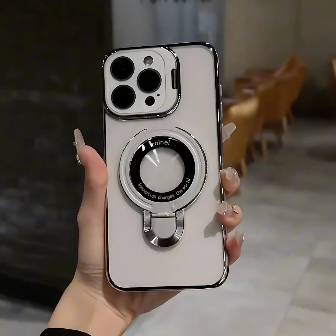 iPhone Crystal Ring Case – Lens Bracket and Secure Grip – Cosmos Joy