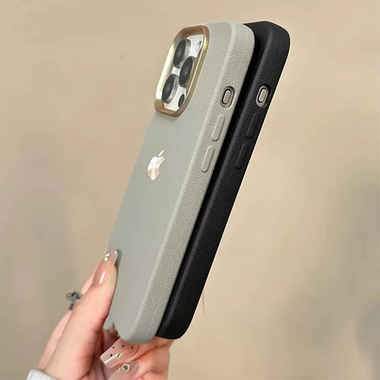 Supreme Leather Texture Defense Case for iPhone – Ultimate Protection & Style