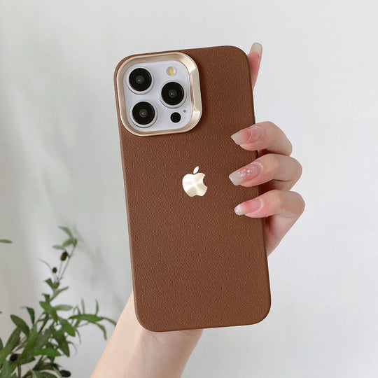 Supreme Leather Texture Defense Case for iPhone – Ultimate Protection & Style
