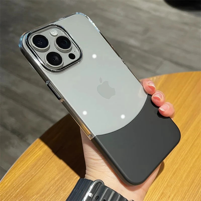 Dual-Layer Contrast Transparent IPhone Case