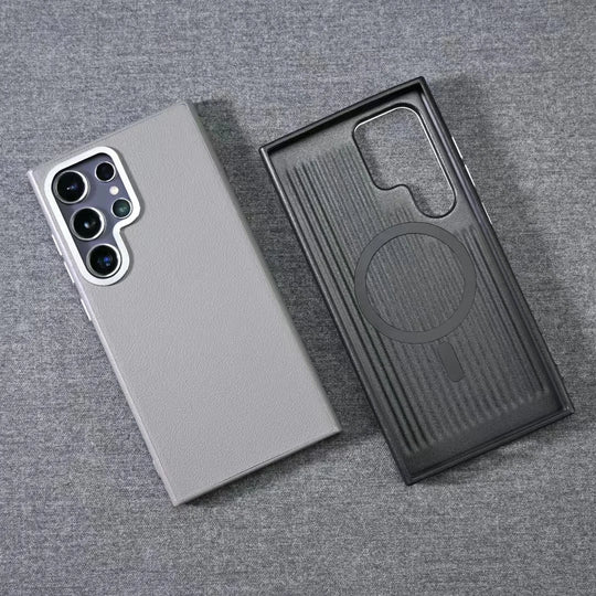 Original Samsung Leather Case with Metal Ring - Hot Case.