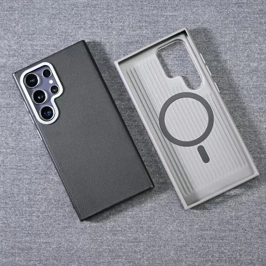 Original Samsung Leather Case with Metal Ring - Hot Case.