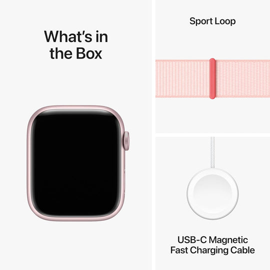 Apple Watch Series 9 – Pink Aluminium GPS with Light Pink Band