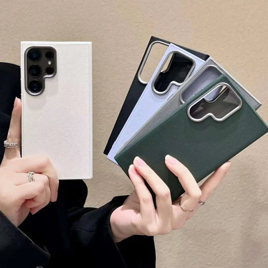 Original Samsung Leather Case with Metal Ring - Hot Case.