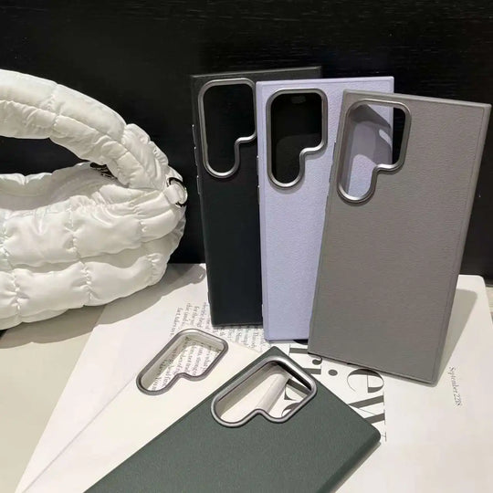 Original Samsung Leather Case with Metal Ring - Hot Case.