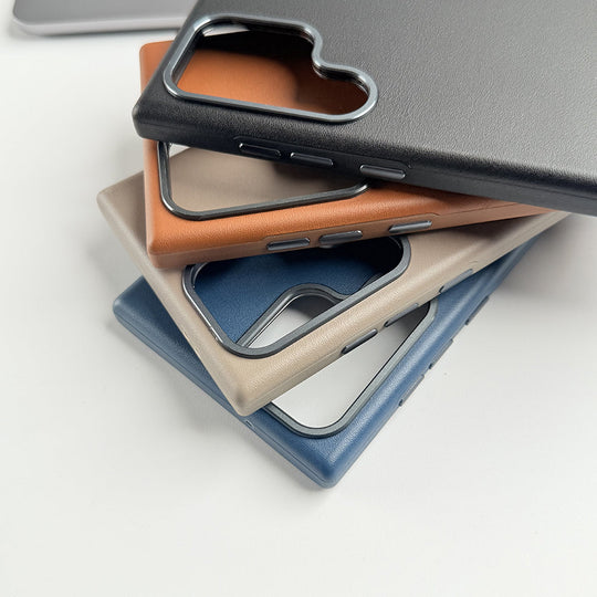 Original Samsung Leather Case with Metal Ring - Hot Case.