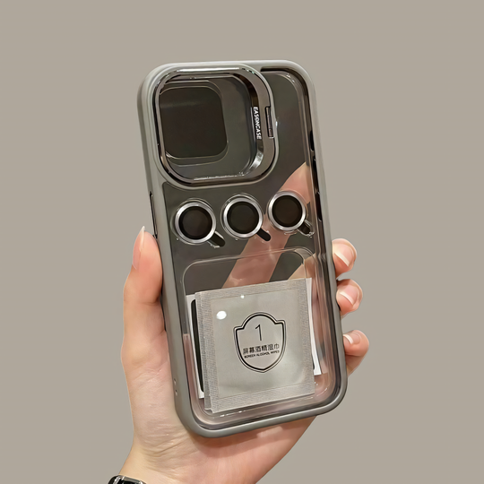 Multitasking Camera Stand with Lens Case.