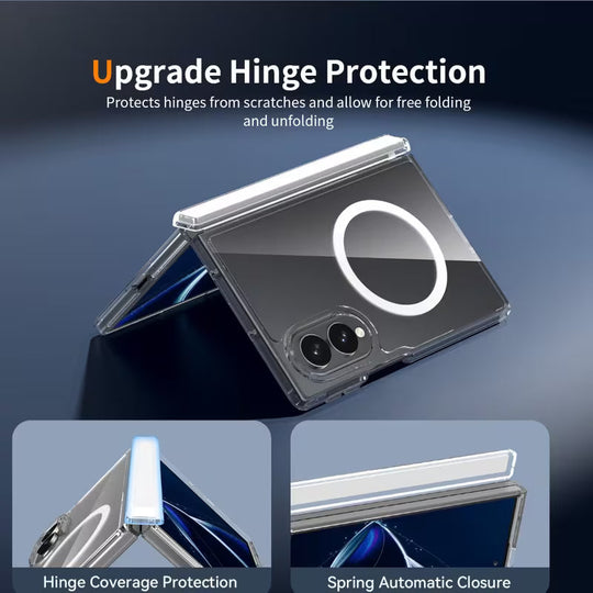 Galaxy Z Fold 8 Nano Anti-Yellow Crystal Clear Magnetic Case