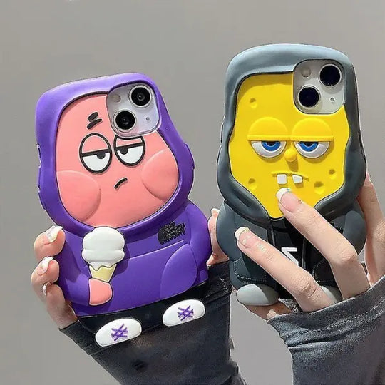 SpongeBob Patrick 3D Anime iPhone Case