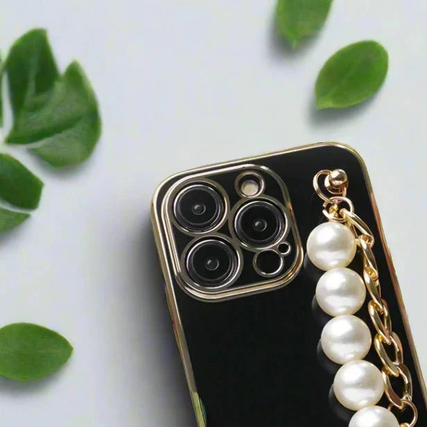 Stylish iPhone Case with Pearl Bracelet