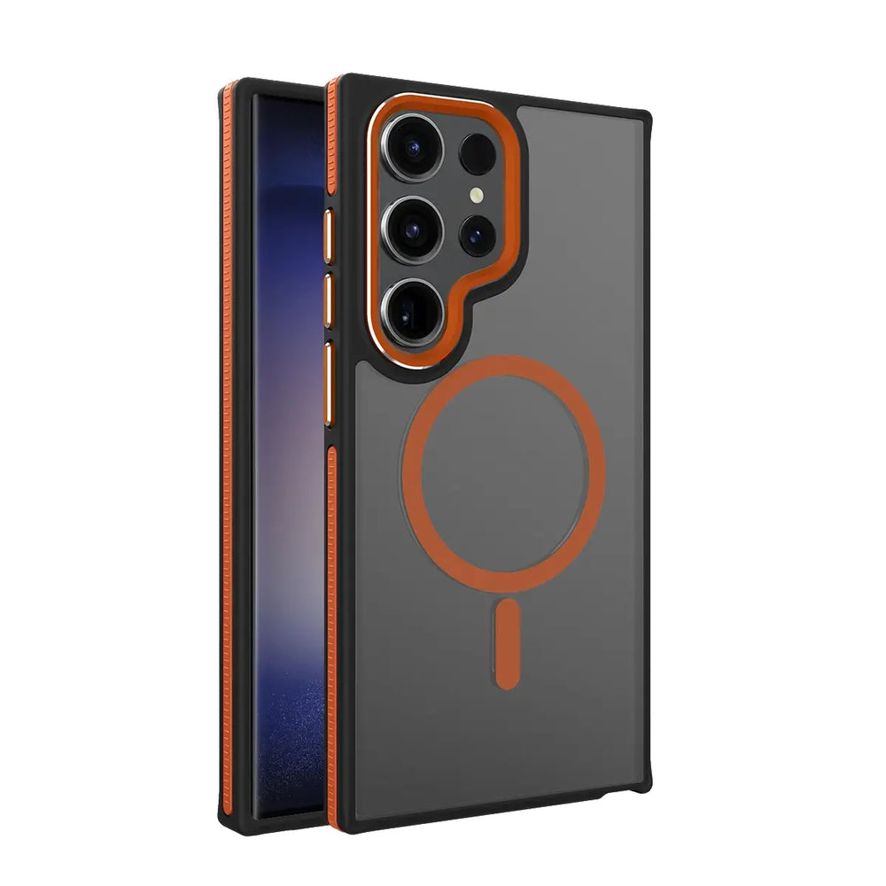 Magnetic Dual Tone Frosted Case for Samsung – Elegant Protection