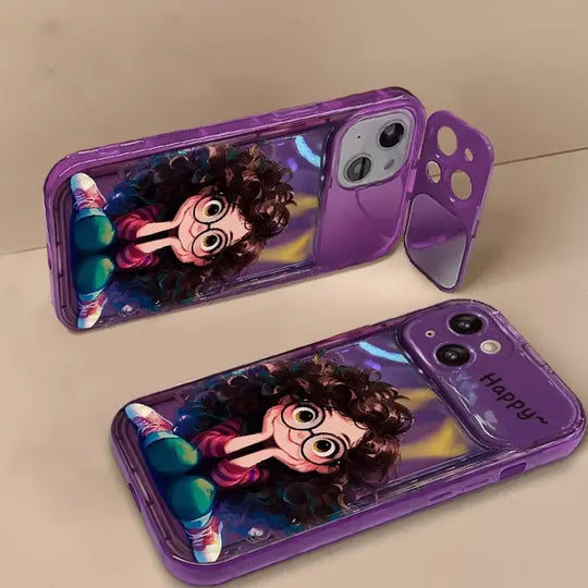 Pretty Girl Mirror Case with Charm