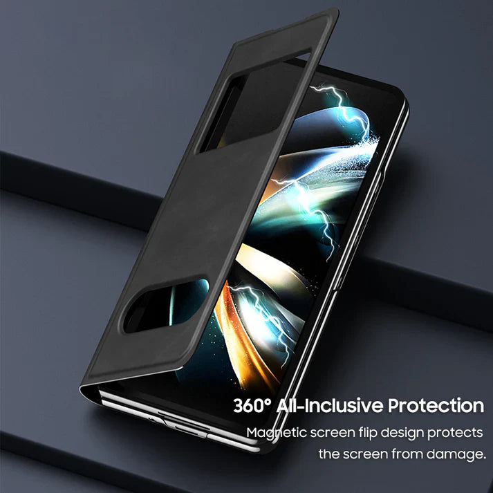 Premium Napa Leather Folio Case for Galaxy Z Fold 6.