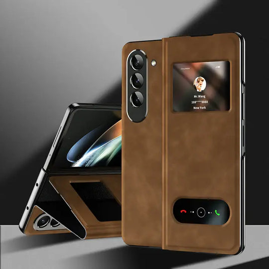 Premium Napa Leather Folio Case for Galaxy Z Fold 6.