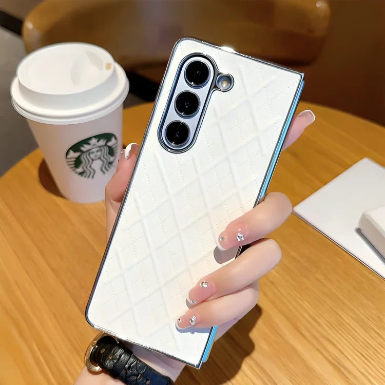 Galaxy Z Fold6 Luxury Diamond Pattern Leather Case