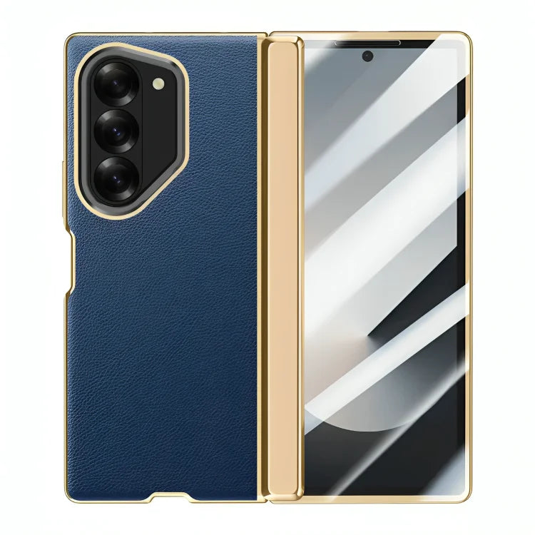 Galaxy Z Fold6 Prestige Alloy Bracket Leather Case