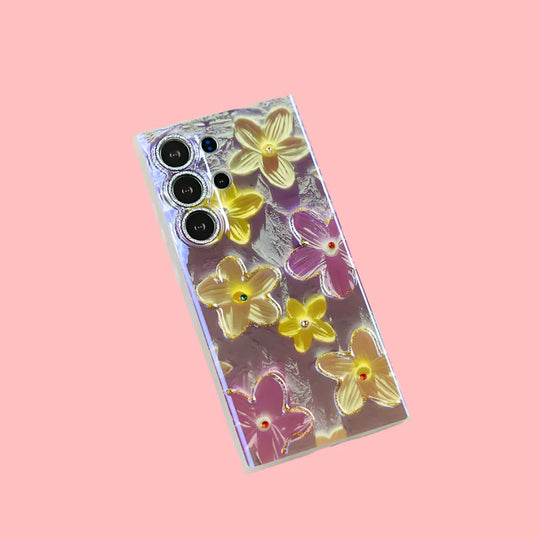 Purple Flower Art Samsung Case