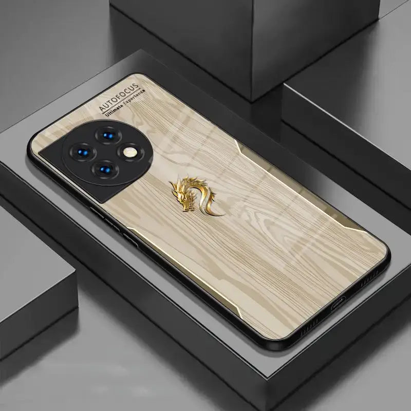 Dragon Head Wood Grain Case for OnePlus – Unique & Stylish