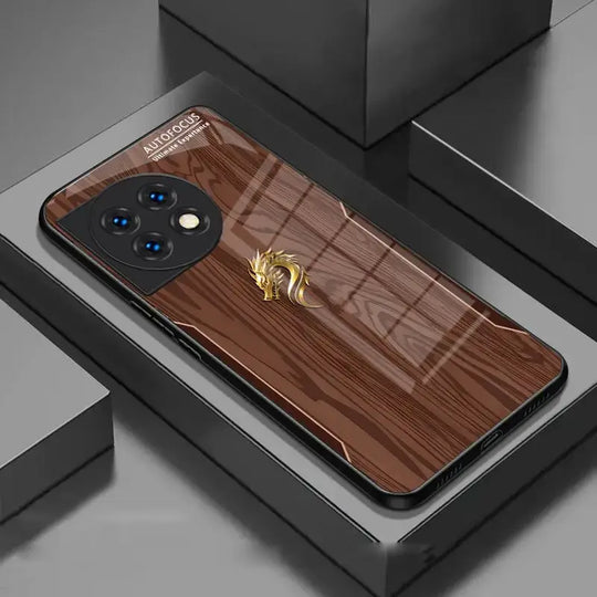 Dragon Head Wood Grain Case for OnePlus – Unique & Stylish