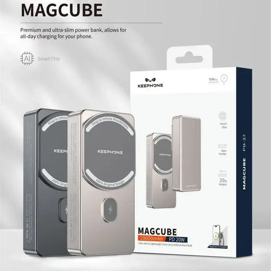 Keephone Magnetic Power Bank – 5000mAh Cube