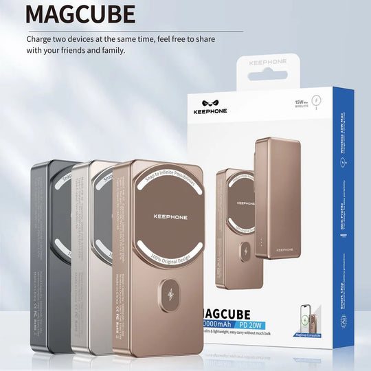 Keephone Magnetic Power Bank – 5000mAh Cube