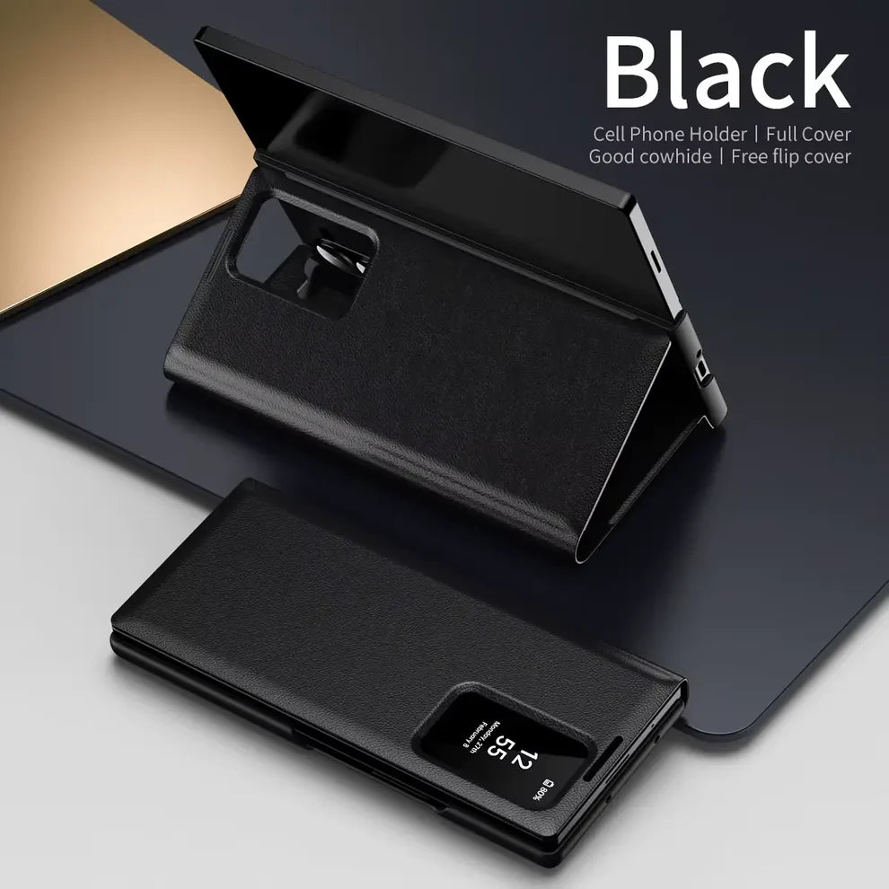 Cosmos Joy Galaxy Z Fold 7 Smart View IC Wallet Case Black