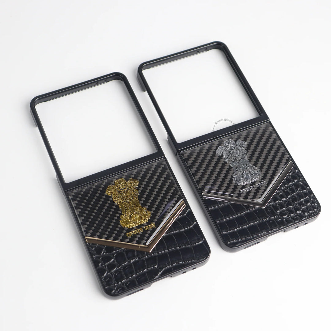 Galaxy Z Flip Series Satyamev Jayate Elite Textured Case.