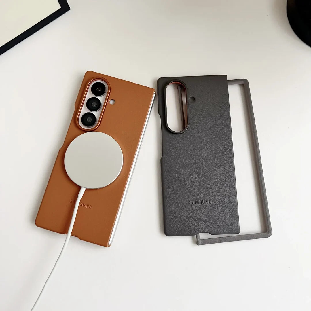 Galaxy Z Fold8 Ultra  Premium Classic Leather Armor Case