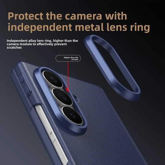 Galaxy Z Fold8 Ultra  Premium Classic Leather Armor Case