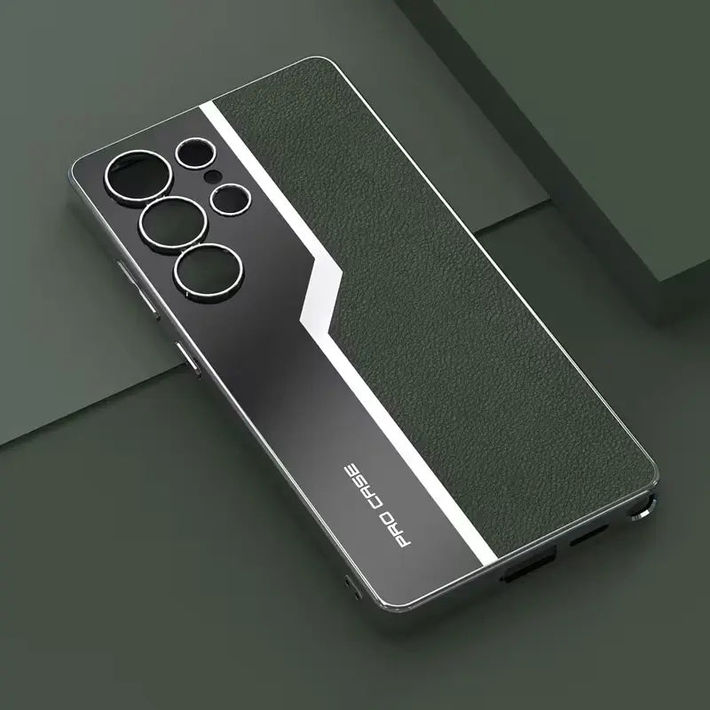 Luxury Electroplated Quilted Leather Mobile Case