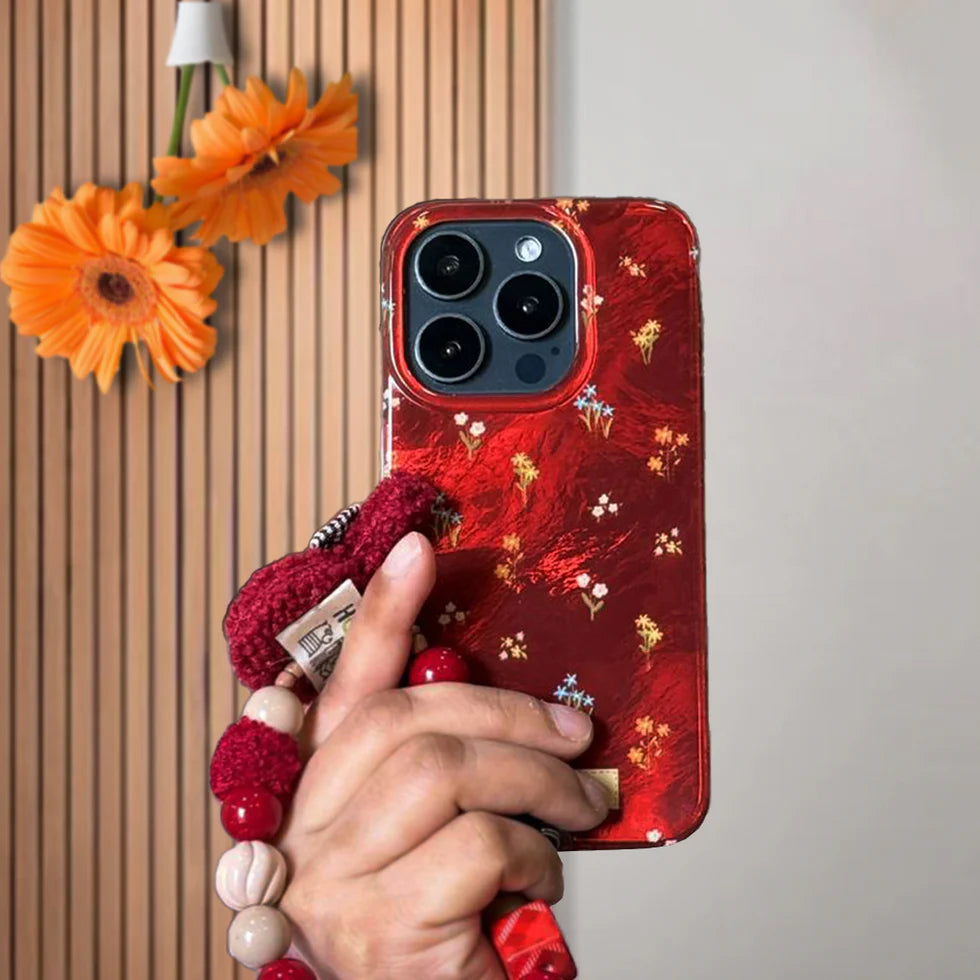 Scarlet Bloom – Elegant Flower iPhone Case
