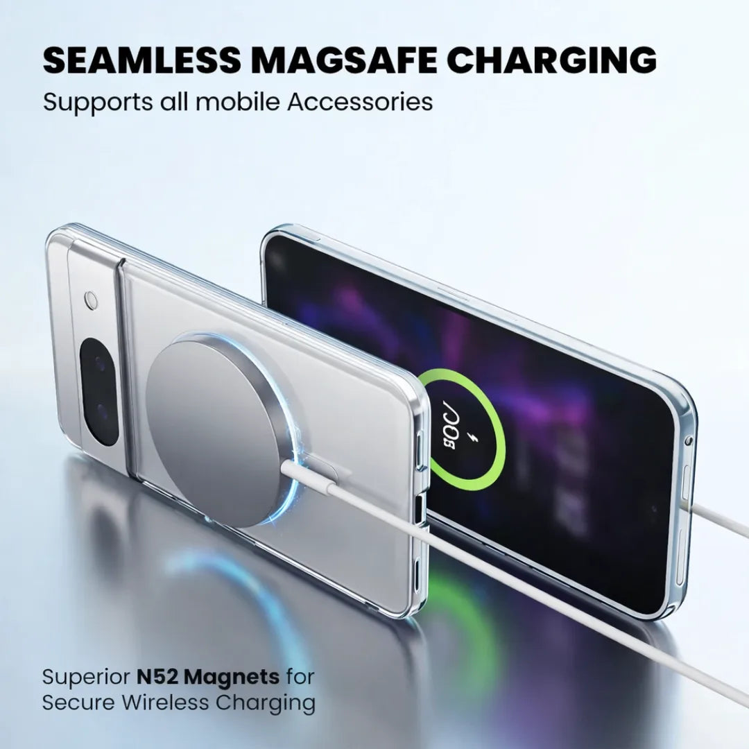 Crystal Clear Anti-Yellow MagSafe Case for Google Pixel 8