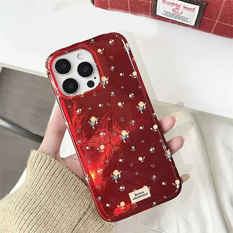 Scarlet Bloom – Elegant Flower iPhone Case