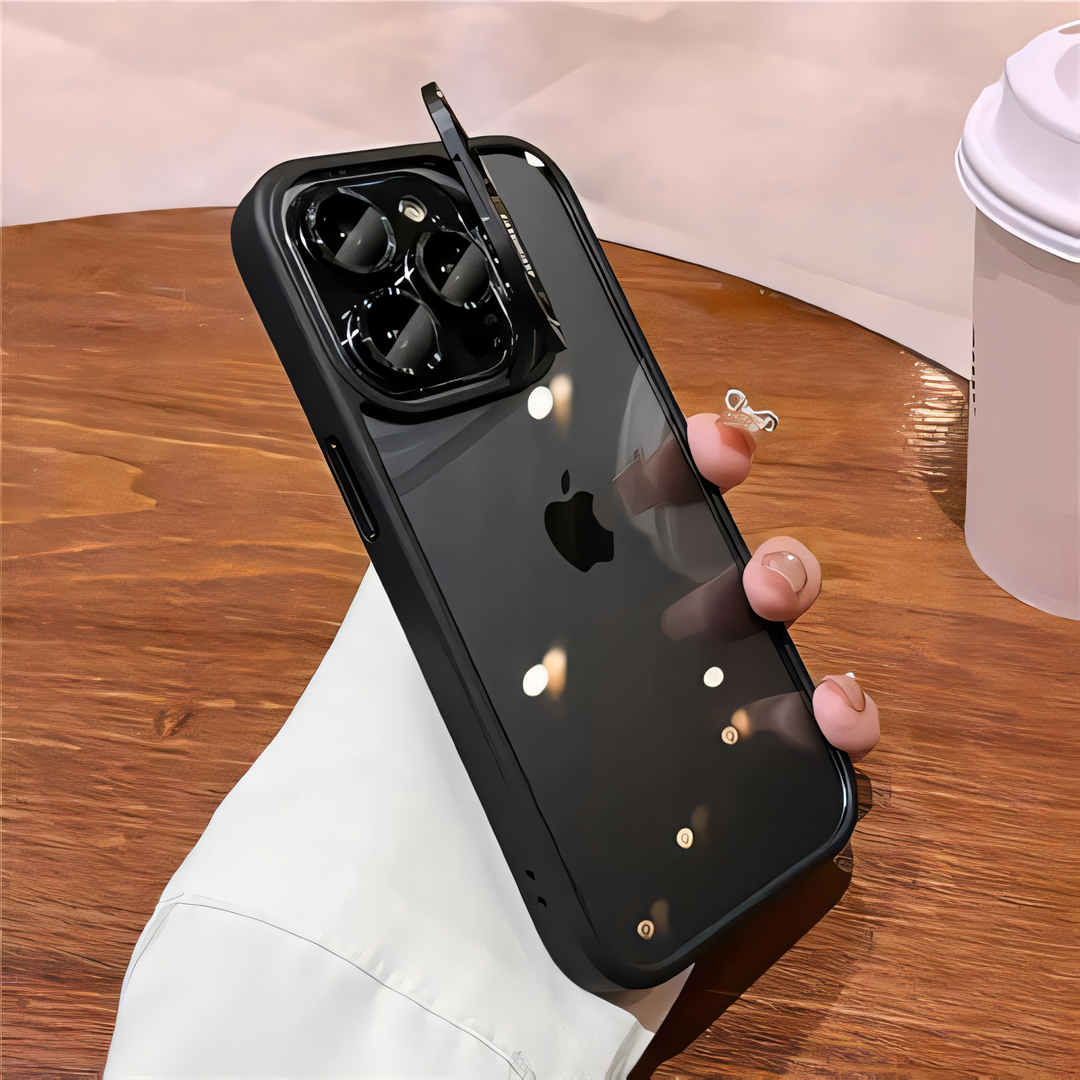 Multitasking Camera Stand with Lens Case.