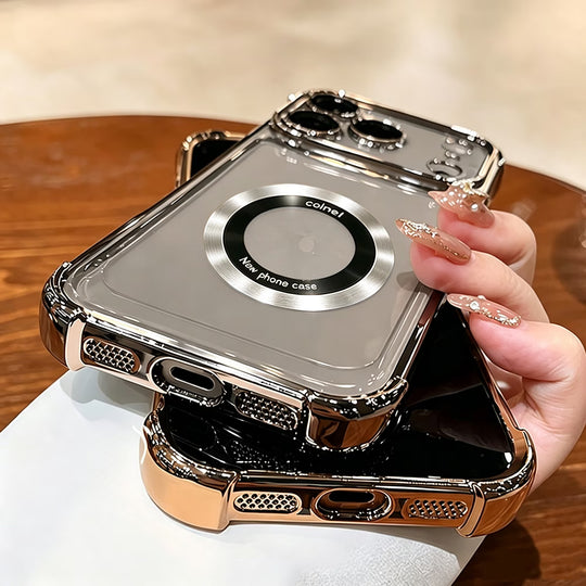 Magnetic Quad-Corner Shockproof Clear Case