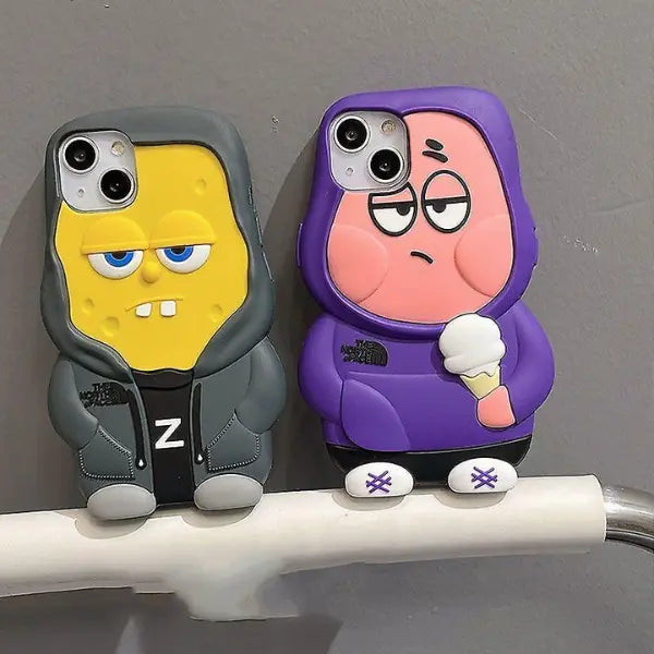 SpongeBob Patrick 3D Anime iPhone Case