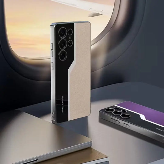 Luxury Electroplated Quilted Leather Mobile Case