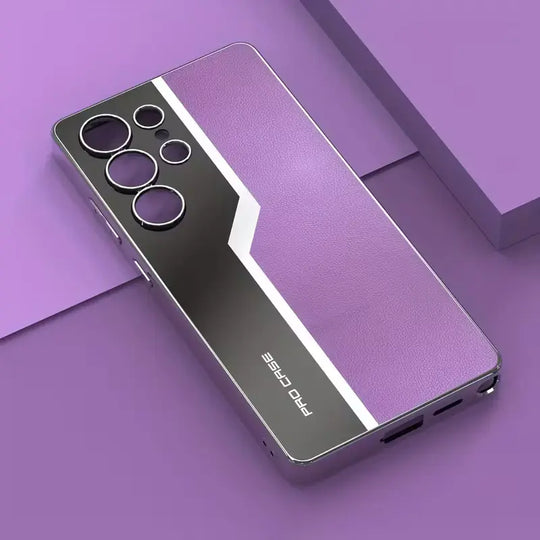 Luxury Electroplated Quilted Leather Mobile Case