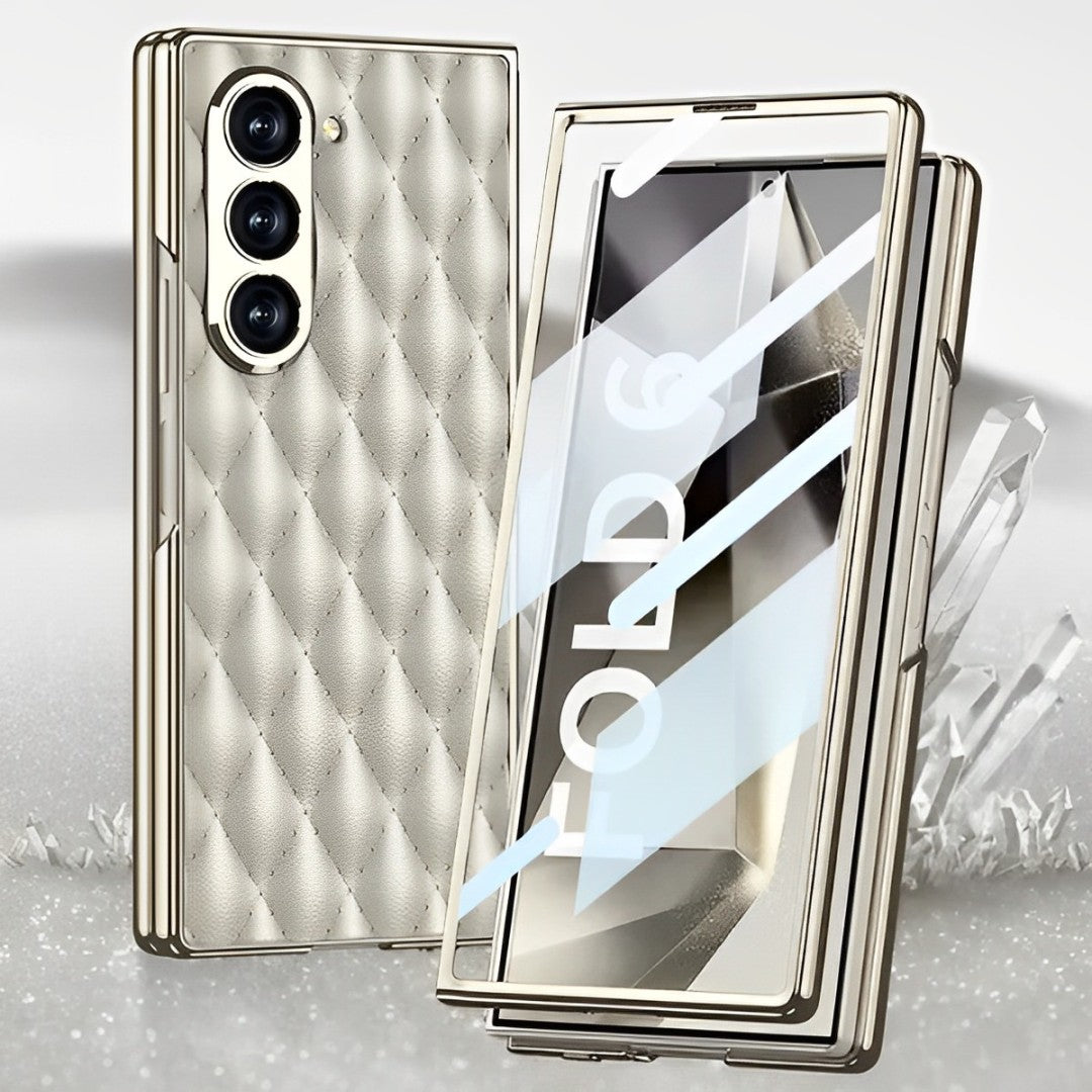 New Diamond Cut Leather | Samsung Fold 6 Case