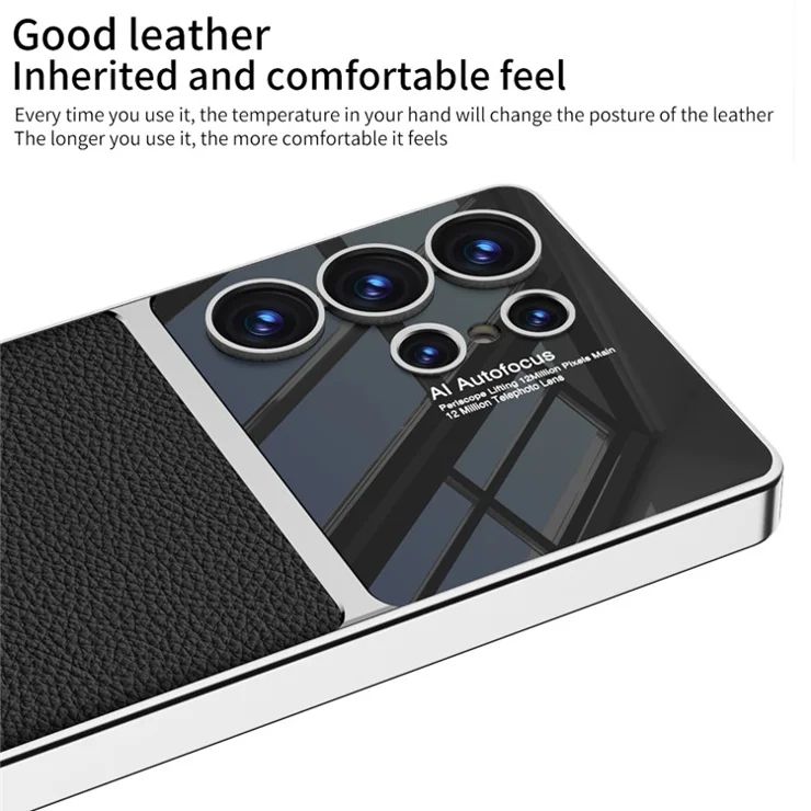 LuxGuard ElectroPlush Leather Case for S25 Ultra