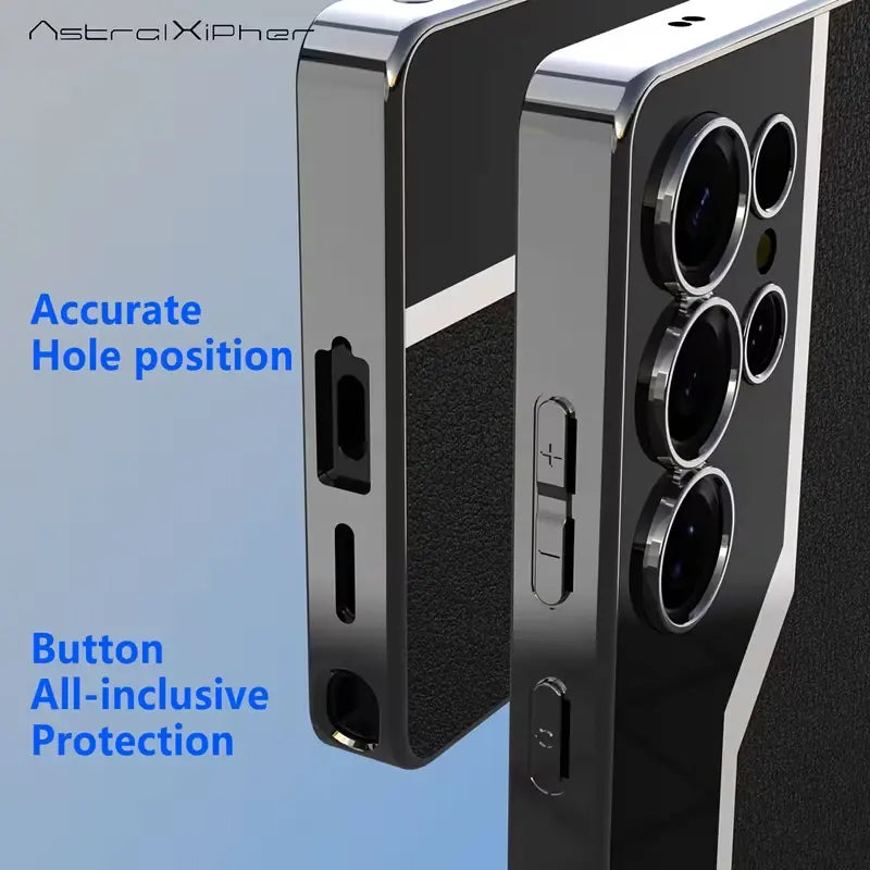 Luxury Electroplated Quilted Leather Mobile Case