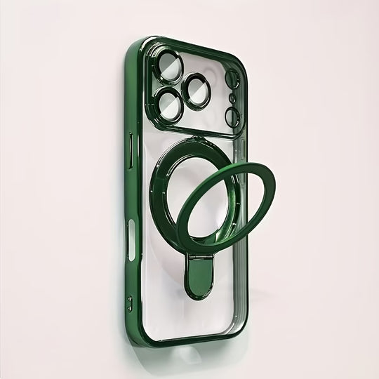 Electroplated Transparent Folding Stand Case