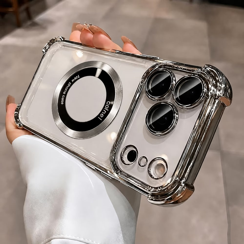 Magnetic Quad-Corner Shockproof Clear Case