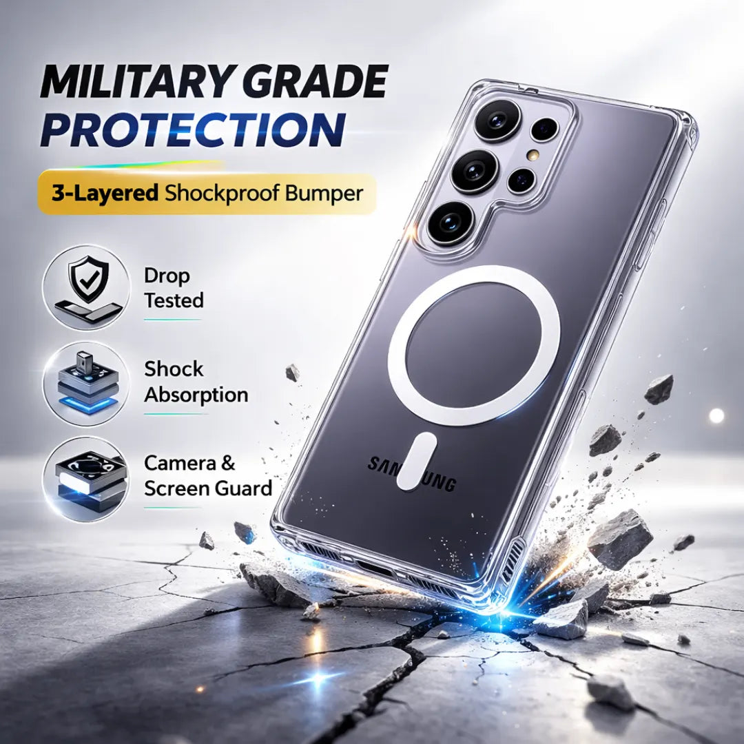 Slim anti-yellow transparent case Samsung S26 Ultra