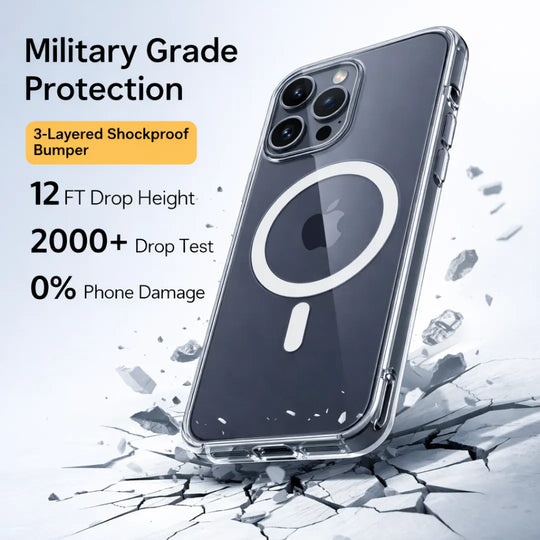 iPhone 15 Pro Max Anti Yellow Clear MagSafe Case