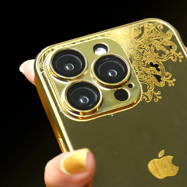 Premium Gold Luxury Logo Case - iPhone